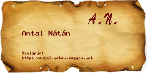 Antal Nátán névjegykártya