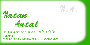 natan antal business card